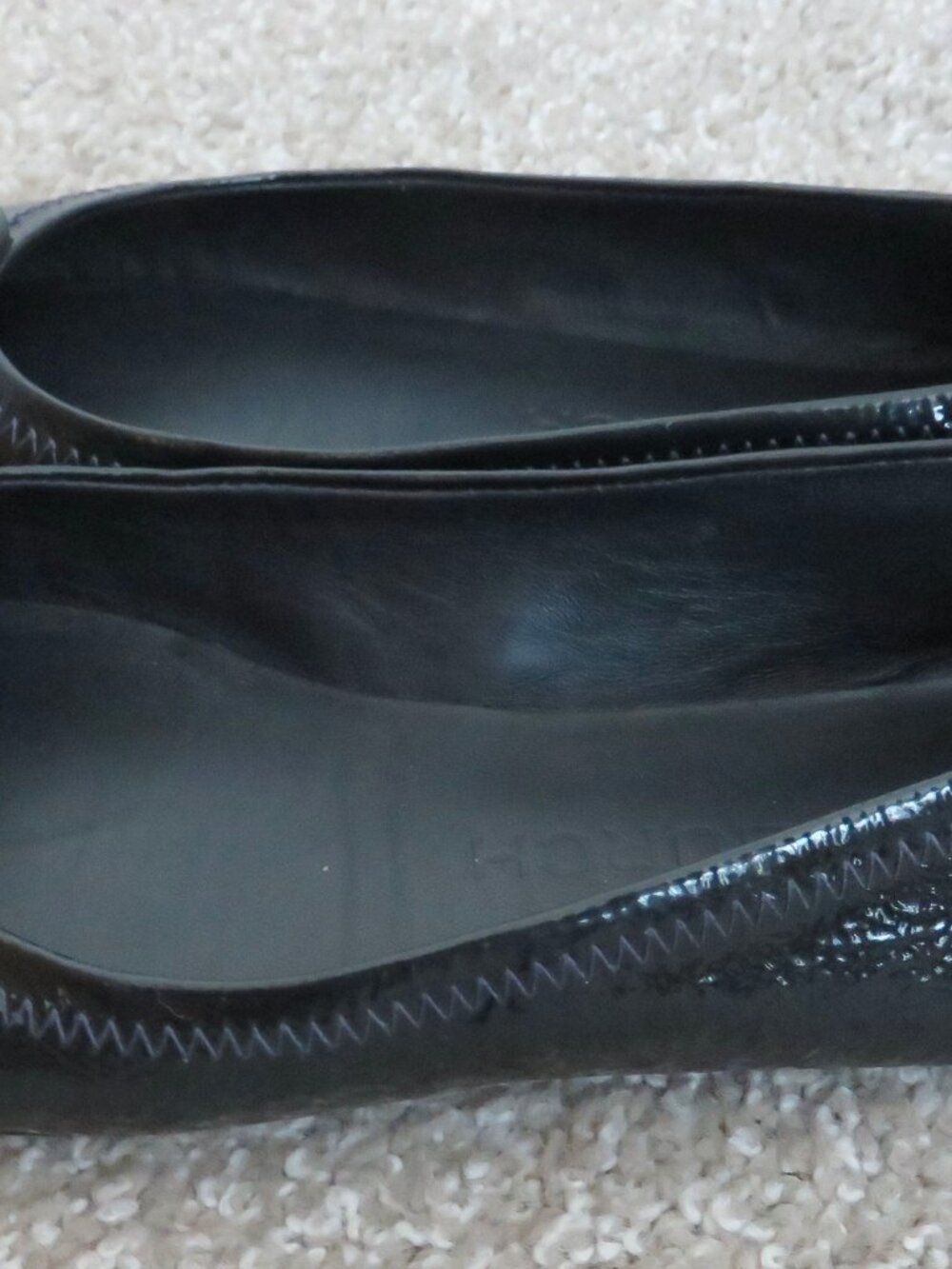 Tory Burch Navy Patent Leather Travel Ballet Flats - 7.5 M - Picture 4 of 9